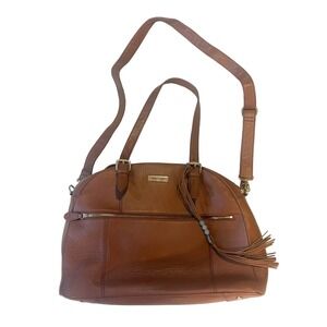 Lily Jade Madeline Diaper Bag Camel Brown Leather Convertible Backpack Tote